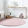 thumbnail image 1 of Unique Loom Soft Solid Shag Collection Area Rug - Aras (4' 1" Round Pink), 1 of 7