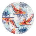 thumbnail image 1 of Unique Loom Ariel Collection Area Rug - Gold fish (4' Round Multi/Ivory), 1 of 8