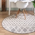 thumbnail image 1 of Unique Loom Arlo Collection Area Rug - Cy (5' 3" Round Gray/Ivory), 1 of 9