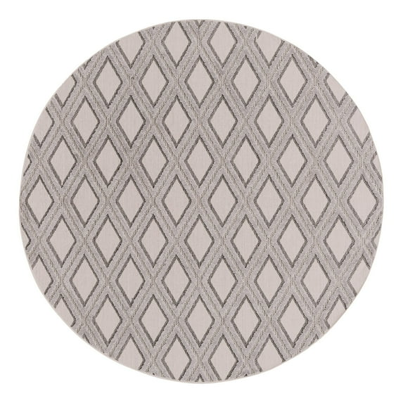 Unique Loom Arlo Collection Area Rug - Derek (7' Round Sandy Beige/Beige)