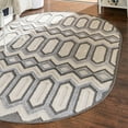 thumbnail image 1 of Unique Loom Arlo Collection Area Rug - JJ (4' x 6' Oval Charcoal/Ivory), 1 of 7