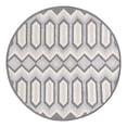 thumbnail image 1 of Unique Loom Arlo Collection Area Rug - JJ (5' 3" Round Charcoal/Ivory), 1 of 9