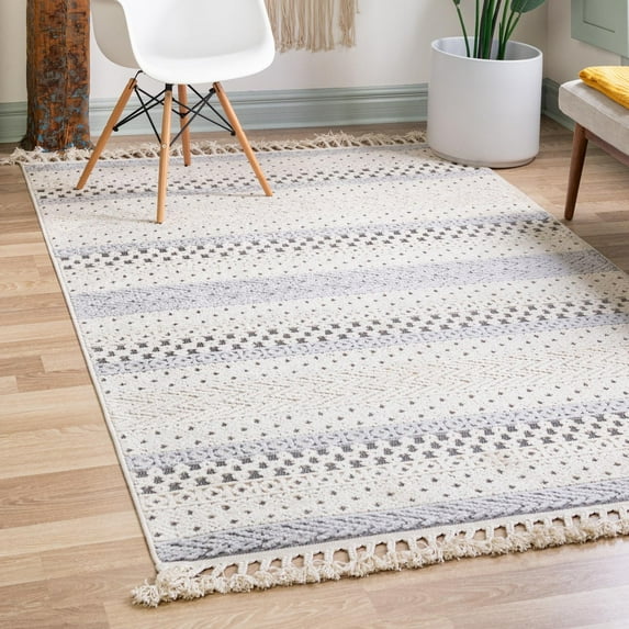Unique Loom Arlo Collection Area Rug - Matti (5' 3" x 8' Rectangle Sandy Beige/Beige)