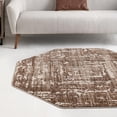 thumbnail image 1 of Unique Loom Hermitage Collection Area Rug - Armor (5' 3" Octagon Chocolate Brown/Black), 1 of 6