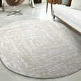 thumbnail image 1 of Unique Loom Hermitage Collection Area Rug - Armor (7' x 10' Oval White Bone/Beige), 1 of 6