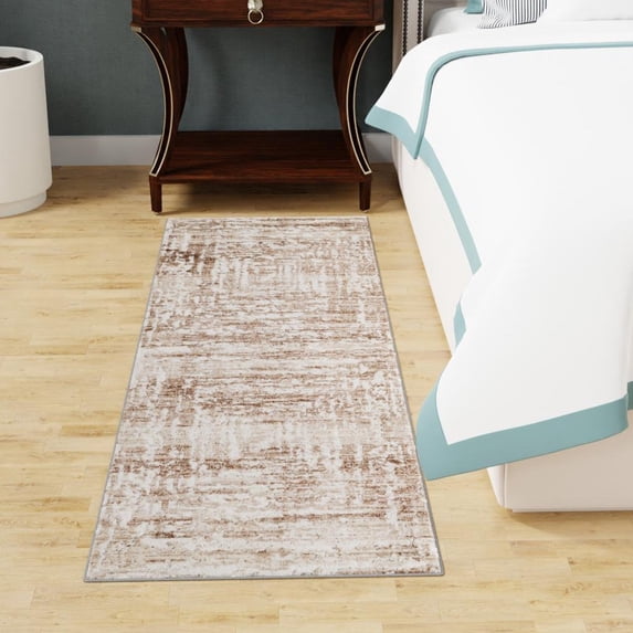 Unique Loom Hermitage Collection Area Rug - Armor (2' 6" x 14' Runner Chocolate Brown/Black)