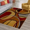 thumbnail image 1 of Unique Loom Cafe Collection Area Rug - Arpeggio (5' 3" x 8' Rectangle Multi/Brown), 1 of 6