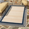 thumbnail image 1 of Unique Loom Aruba Outdoor Collection Area Rug - Tanki (2' x 3' Rectangle Beige/Navy Blue), 1 of 7