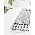 thumbnail image 1 of Unique Loom Cherokee Collection Area Rug - Asheville (2' x 12' Runner Charcoal/Ivory), 1 of 9