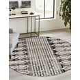 thumbnail image 1 of Unique Loom Cherokee Collection Area Rug - Asheville (7' Round Charcoal/Ivory), 1 of 6
