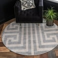 thumbnail image 1 of Unique Loom Athens Collection Area Rug - Greek Key (7' 10" Round Gray/Beige), 1 of 7