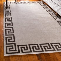 Unique Loom Athens Collection Area Rug - Modern (2' x 3' 1" Rectangle Beige and Brown/Beige)