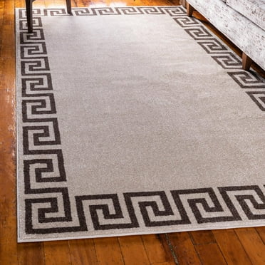 Unique Loom Athens Collection Area Rug - Modern (2' x 3' 1" Rectangle Beige and Brown/Beige)
