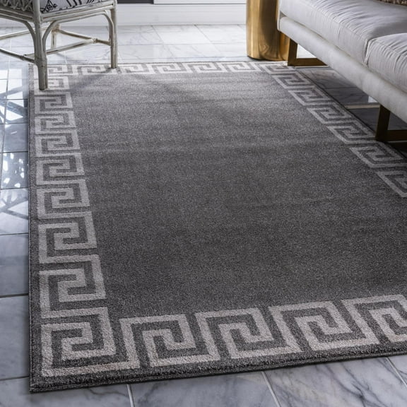 Unique Loom Athens Collection Area Rug - Modern (2' x 3' 1" Rectangle Gray/Beige)