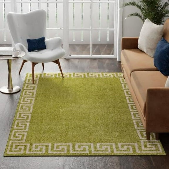 Unique Loom Athens Collection Area Rug - Modern (2' x 3' 1" Rectangle Light Green/Beige)