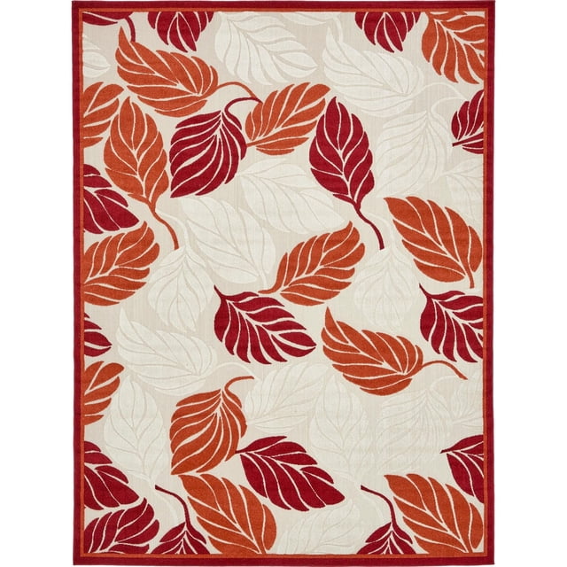 Unique Loom Augusta Indoor/Outdoor Modern Floral Area Rug or Runner