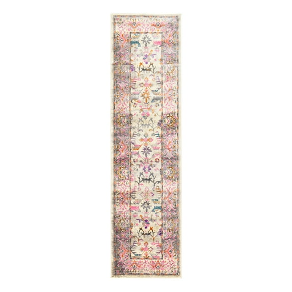 Unique Loom Aurora Collection Area Rug - Tidaholm (2' 7" x 10' Runner Beige/Blue)