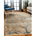 thumbnail image 1 of Unique Loom Aurora Floral Modern Area Rug, Brown, 120" x 84", 1 of 7