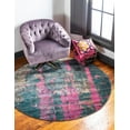 thumbnail image 1 of Unique Loom Aurora Rug Multi/Beige 8' Round Perfect For Dining Room Entryway Bed Room, 1 of 8