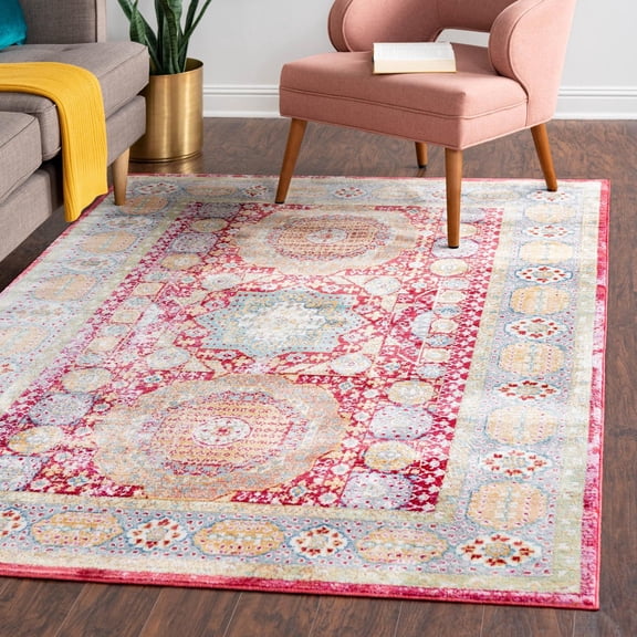 Unique Loom Austin Collection Area Rug - Washington (5' 1" x 8' Rectangle Beige/Cream)
