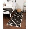 Unique Loom Austin Trellis Rug , 2' 7" x 10' 0" ,Black and White