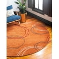 thumbnail image 1 of Unique Loom Autumn Collection Area Rug - Cornucopia (3' 3" Round Terracotta/Beige), 1 of 7