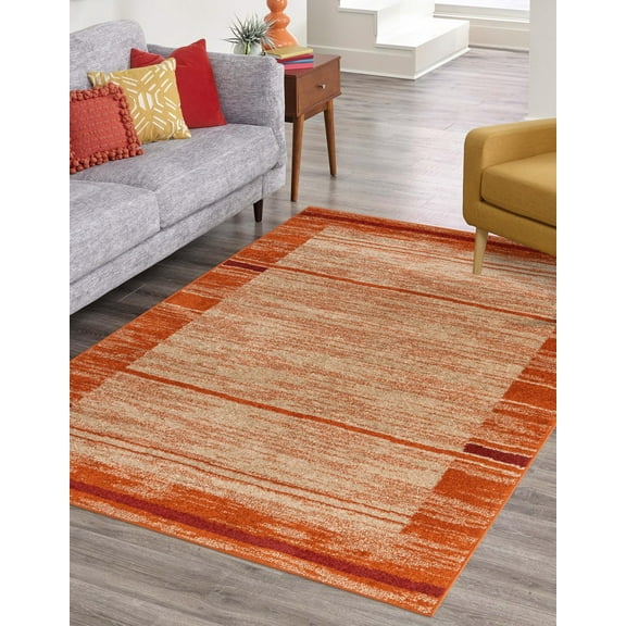 Unique Loom Autumn Collection Area Rug - Foilage (2' x 3' 1" Rectangle Beige/Terracotta)