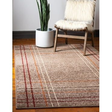 Unique Loom Autumn Collection Area Rug - Heritage (5' 1" x 8' Rectangle Light Brown/Burgundy)