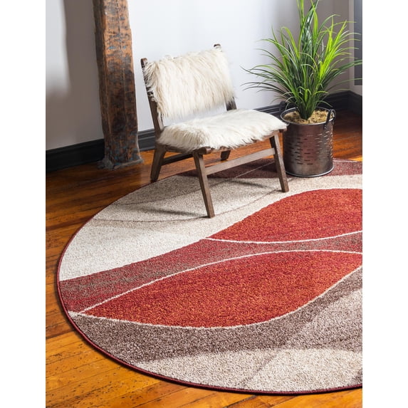 Unique Loom Autumn Collection Area Rug - Plantation (3' 3" Round Multi/Beige)