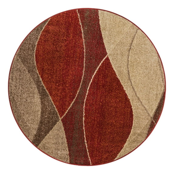 Unique Loom Autumn Collection Area Rug - Plantation (5' 3" Round Multi/Beige)