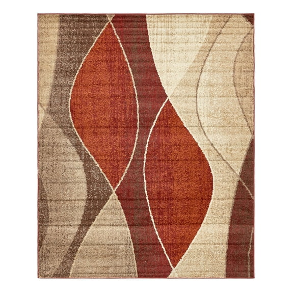 Unique Loom Autumn Collection Area Rug - Plantation (7' 10" x 10' Rectangle Multi/Beige)
