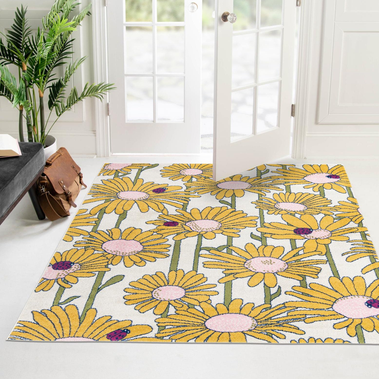 Unique Loom Bloom Collection Area Rug - Azalea (7' 10