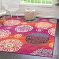 thumbnail image 1 of Unique Loom Azalea Collection Area Rug - Aromi (7' 10" Square Rust Red/Orange), 1 of 7