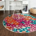 thumbnail image 1 of Unique Loom Azalea Collection Area Rug - Encore (7' Round Multi/Orange), 1 of 7
