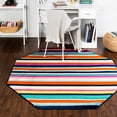 thumbnail image 1 of Unique Loom Azalea Collection Area Rug - Glenn (5' 3" Octagon Multi/Navy Blue), 1 of 7