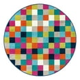 thumbnail image 1 of Unique Loom Azalea Collection Area Rug - Holly (3' Round Multi/Navy Blue), 1 of 9