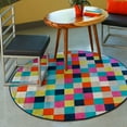 thumbnail image 1 of Unique Loom Azalea Collection Area Rug - Holly (5' 3" Round Multi/Navy Blue), 1 of 6