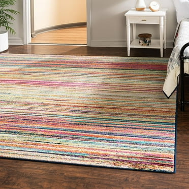 Unique Loom Azalea Collection Area Rug - Kehr (7' 10" Square Multi/Navy Blue)