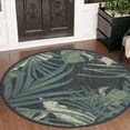 thumbnail image 1 of Unique Loom Baja Outdoor Collection Area Rug - Bufadora (3' 3" Round Navy Blue/Ivory), 1 of 6