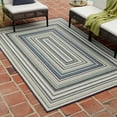 thumbnail image 1 of Unique Loom Baja Outdoor Collection Area Rug - Ensenada (9' x 12' Rectangle Blue/Navy Blue), 1 of 7