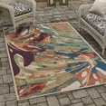 thumbnail image 1 of Unique Loom Baja Outdoor Collection Area Rug - Lucas (7' 1" x 10' Rectangle Multi/Ivory), 1 of 7