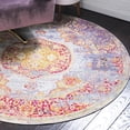 thumbnail image 1 of Unique Loom Baracoa Collection Area Rug - Atares (5' 5" Round Multi/Gold), 1 of 5