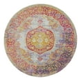 thumbnail image 1 of Unique Loom Baracoa Collection Area Rug - Atares (8' Round Multi/Gold), 1 of 5
