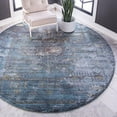 thumbnail image 1 of Unique Loom Baracoa Collection Area Rug - Castro (5' 5" Round Turquoise/Ivory), 1 of 7
