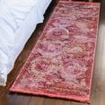 thumbnail image 1 of Unique Loom Baracoa Collection Area Rug - Coppelia (2' x 8' Runner Pink/Ivory), 1 of 7