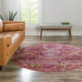 thumbnail image 1 of Unique Loom Baracoa Collection Area Rug - Coppelia (5' 5" Round Pink/Ivory), 1 of 7