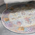 thumbnail image 1 of Unique Loom Baracoa Collection Area Rug - Eltemplete (8' 4" Round Light Blue/Blue), 1 of 7