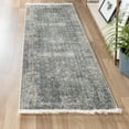 thumbnail image 1 of Unique Loom Baracoa Collection Area Rug - La Cabana (2' x 8' Runner Fume Gray/Brown), 1 of 7