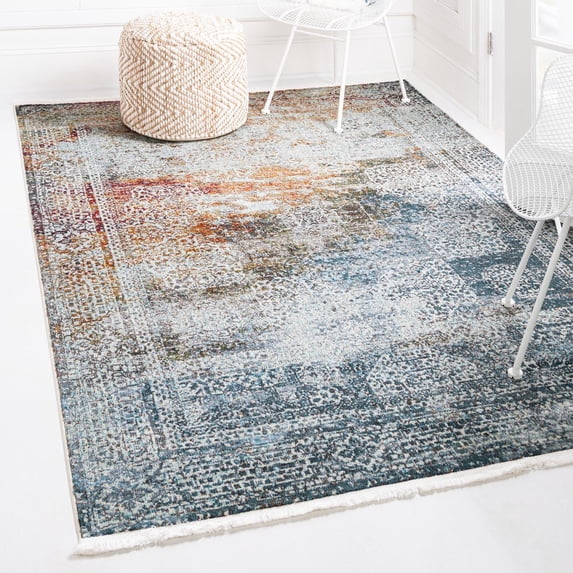 Unique Loom Baracoa Collection Area Rug - Marimelena (9' x 12' Rectangle Multi/Gray)