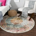 thumbnail image 1 of Unique Loom Baracoa Collection Area Rug - Miramar (3' 3" Round Light Blue/Blue), 1 of 7